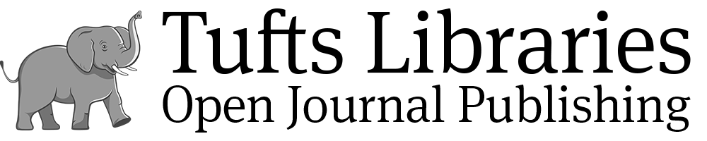 Tufts Libraries Open Journal Publishing logo with gray elephant